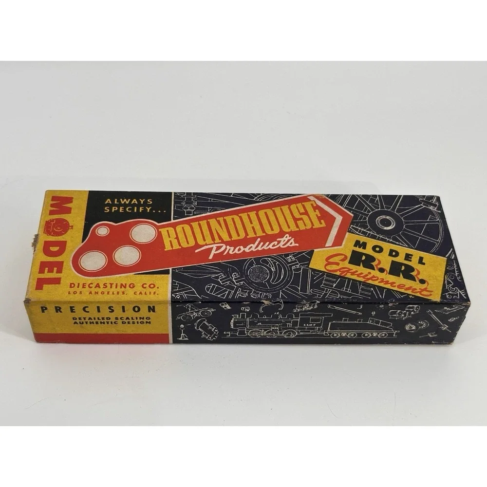 Vintage Roundhouse HO Santa Fe 40 ft Truss-Side Train Boxcar Diecast Truck Kit